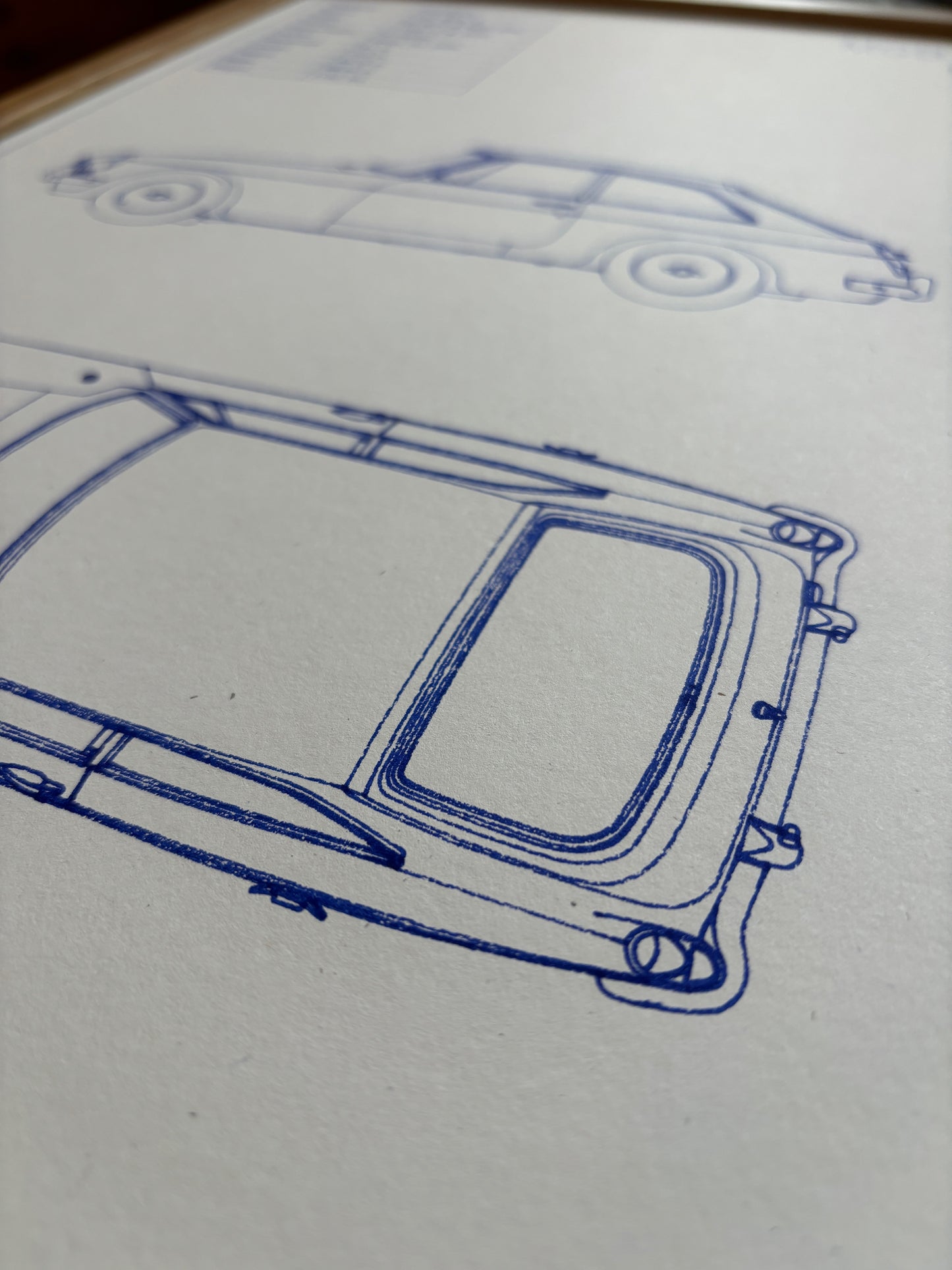 Custom Car Blueprint Art