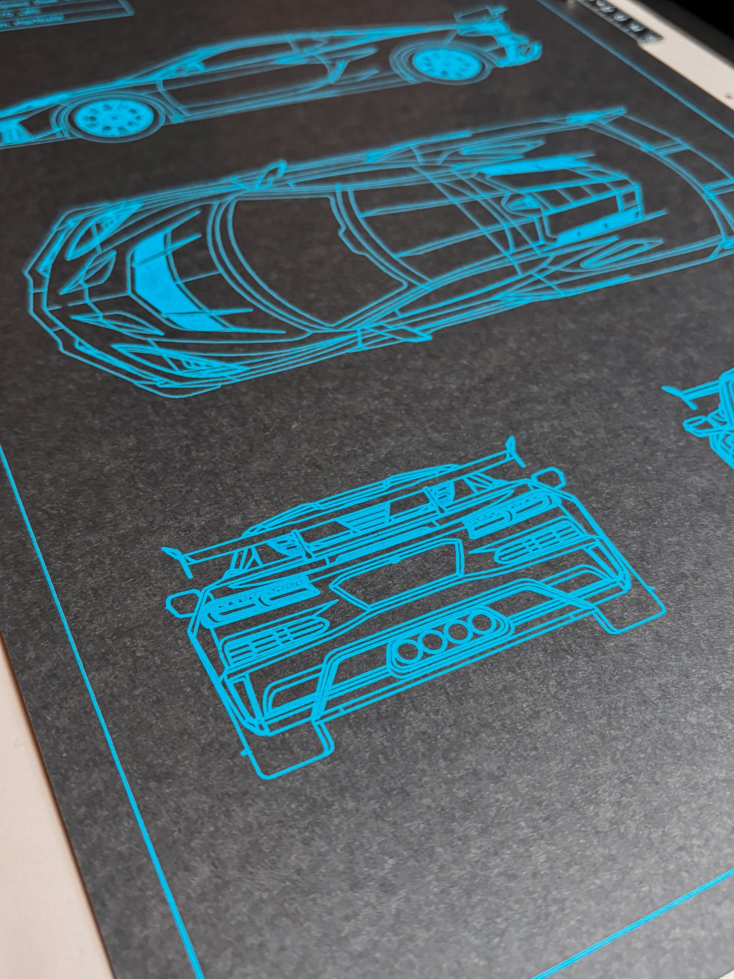 Custom Car Blueprint Art