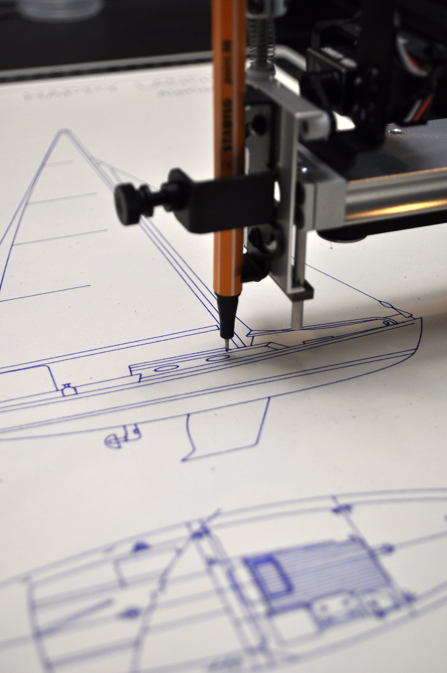 Custom Sailboat Blueprint Art